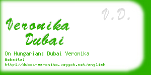 veronika dubai business card